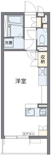 レオネクストコントワール御影弓場(ワンルーム/1階)の間取り写真