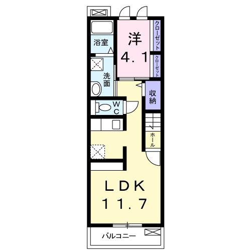 ＪＲ山陽本線 東尾道駅 バス乗車時間：12分 最寄りバス停で下車 徒歩4分 2階建 築14年(1LDK/2階)の間取り写真