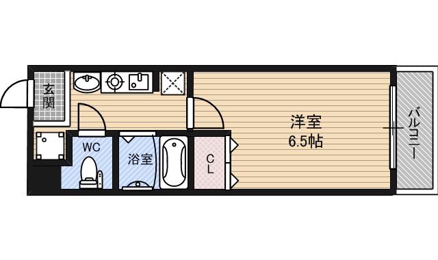 アクロス京橋アパートメント(1K/1階)の間取り写真