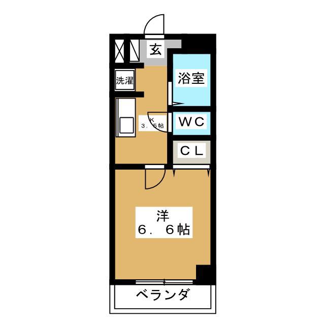 エムロードエムズ(1K/3階)の間取り写真