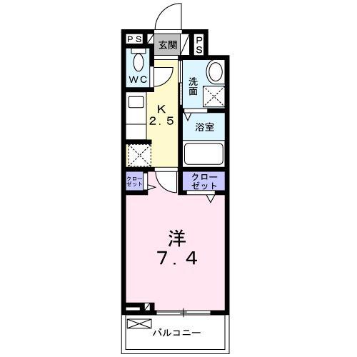 フェレーザ本町(1K/3階)の間取り写真