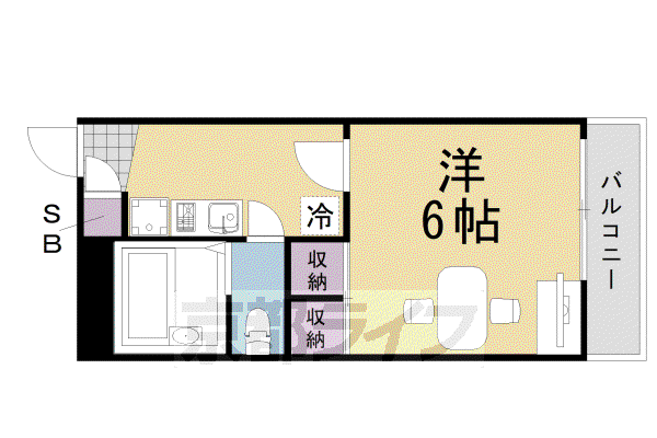 レオパレス嵐山II(1K/2階)の間取り写真