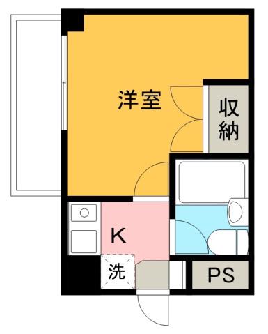 エステートピア和光II(1K/1階)の間取り写真