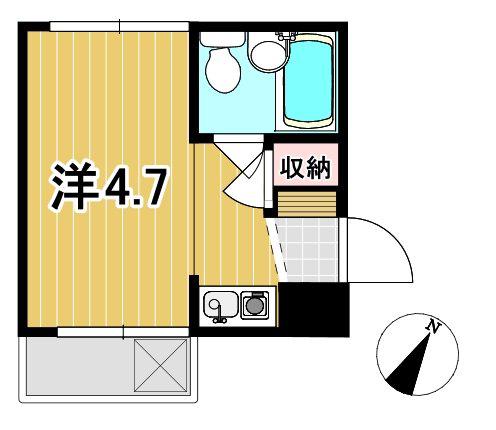 ハイツくれよん(1K/2階)の間取り写真