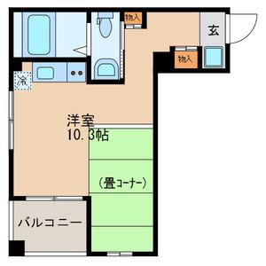 マンション錦糸町(ワンルーム/4階)の間取り写真