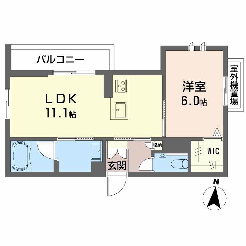 ラゴアゾ(1LDK/3階)の間取り写真