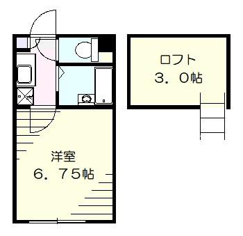ロッシェル上鶴間本町第5(1K/1階)の間取り写真