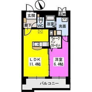 ベスタ櫛原(1LDK/7階)の間取り写真