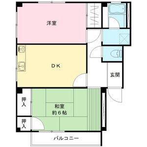 アバニティー東出口(2LDK/3階)の間取り写真