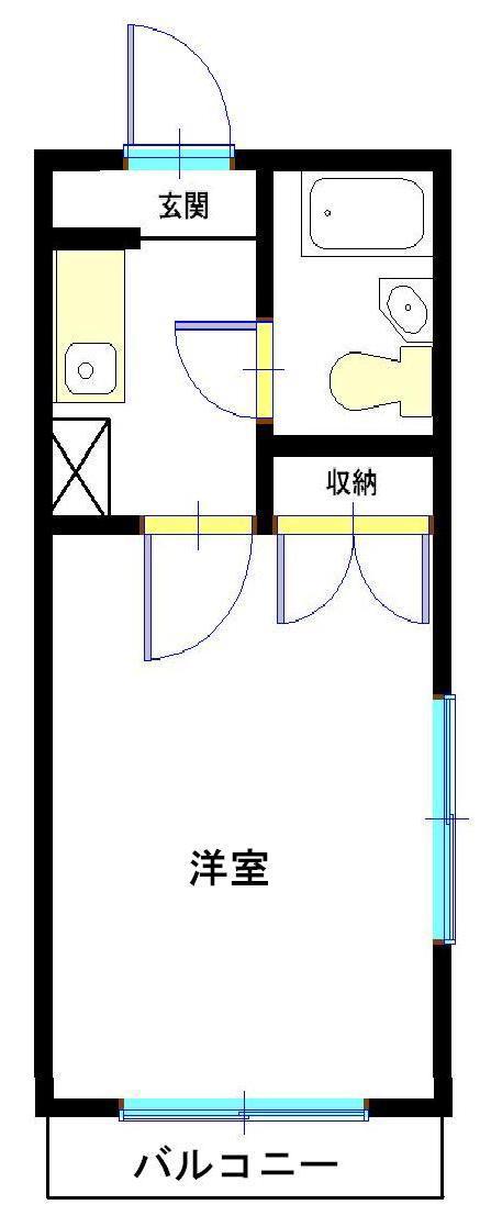 希望が丘RSマンション(1K/1階)の間取り写真