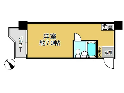 勝鬨ハイデンス501(ワンルーム/5階)の間取り写真