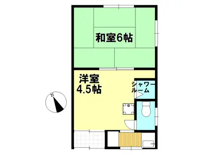 天城荘(1DK/1階)の間取り写真