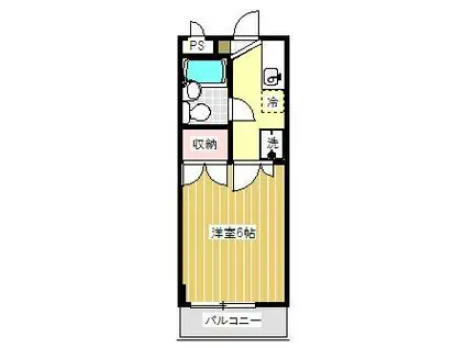 ロジェ東青梅(1K/1階)の間取り写真
