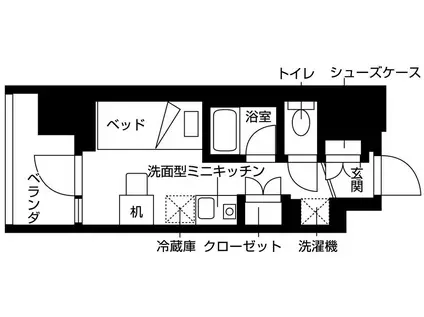ルフォンエチュード亀有(ワンルーム/2階)の間取り写真