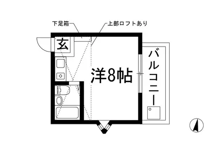 サンパレス21上ヶ原(ワンルーム/2階)の間取り写真