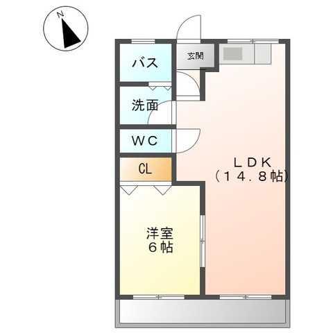 パークタウン(1LDK/1階)の間取り写真