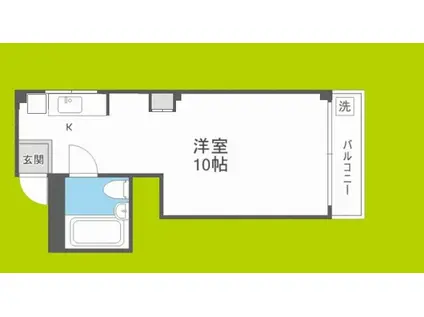 ひかりマンション(ワンルーム/2階)の間取り写真