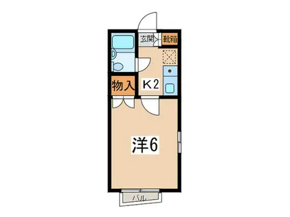 ストークハイツムラタ(1K/1階)の間取り写真