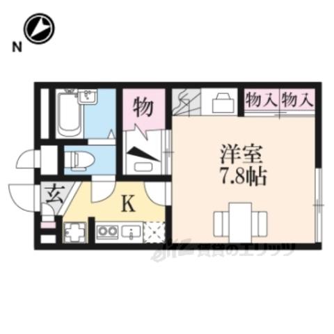 レオパレスプランタン(1K/2階)の間取り写真
