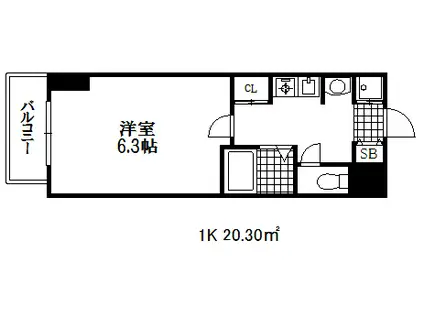 ロイヤルヒル神戸三ノ宮2(1K/5階)の間取り写真