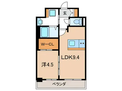 プレサンス太閤通ファシール(1LDK/11階)の間取り写真