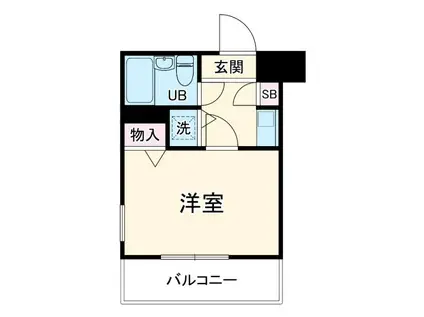 ヴァンハウス横須賀(1K/4階)の間取り写真
