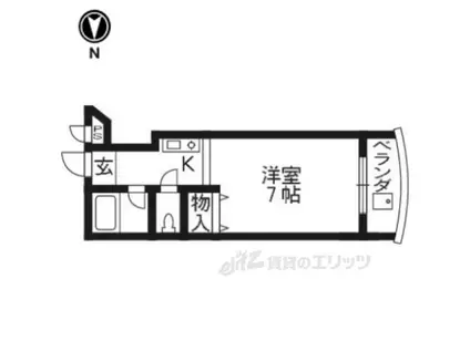 エスタシオン・シバタ(1K/7階)の間取り写真