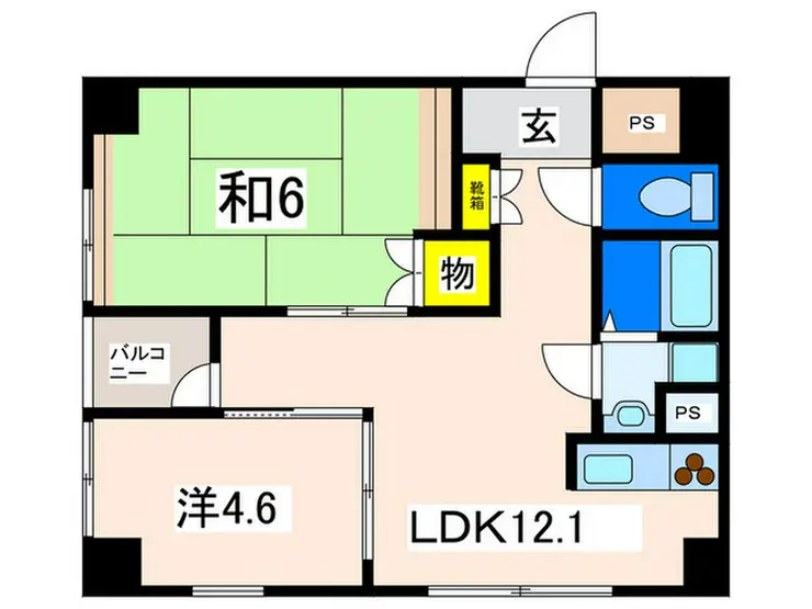 ナヴィール北久里浜 5階階 間取り