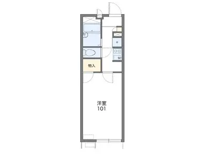 レオパレスIKEBE(1K/2階)の間取り写真
