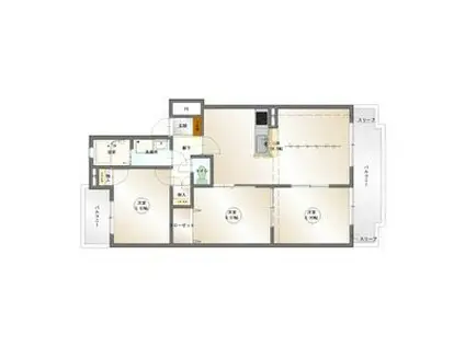 グランドメゾン菊坂(3LDK/2階)の間取り写真