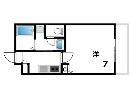 フローレンス魚崎北町II(1K/3階)の間取り写真