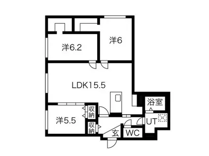 レプニーズ ザ・レジデンス宮の森(3LDK/5階)の間取り写真