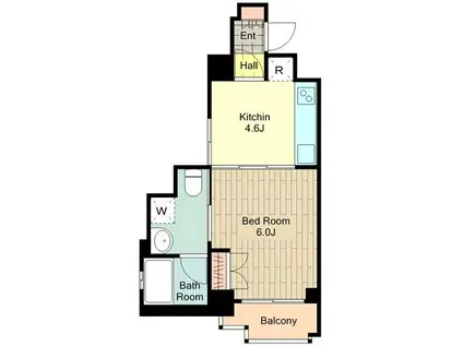 ベルファース立川(1DK/7階)の間取り写真