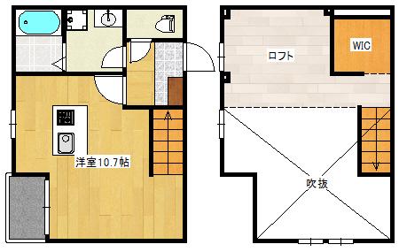 EPIC田方(ワンルーム/2階)の間取り写真