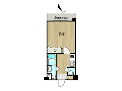 花田屋マンション(1K/3階)の間取り写真