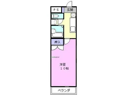 KURIMAマンション(1K/5階)の間取り写真