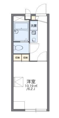 レオパレス北野坂(1K/1階)の間取り写真