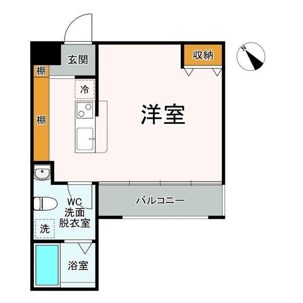 ARCO15(ワンルーム/1階)の間取り写真