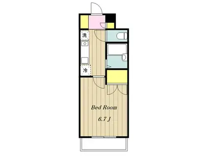 フレンズえびなアネックス(1K/1階)の間取り写真