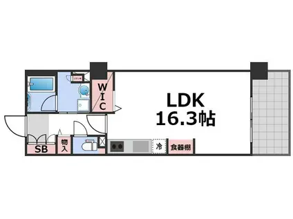 ロイヤルパークス桃坂(ワンルーム/9階)の間取り写真