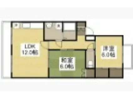 風はいつI(2LDK/3階)の間取り写真