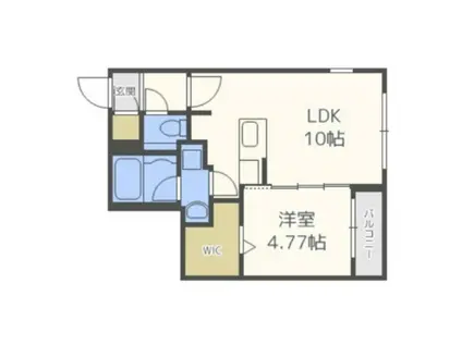 ORIZZONTE(1LDK/4階)の間取り写真
