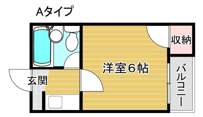 エフアール住之江公園(1K/4階)の間取り写真
