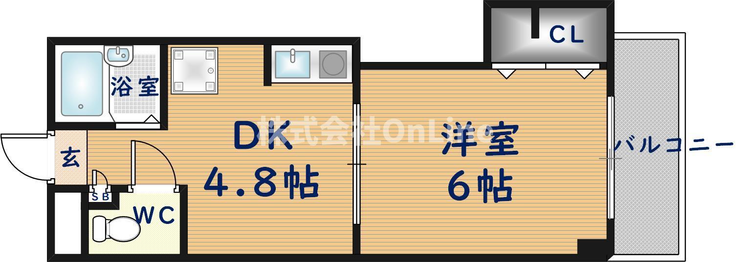 パルエミール(1DK/3階)の間取り写真
