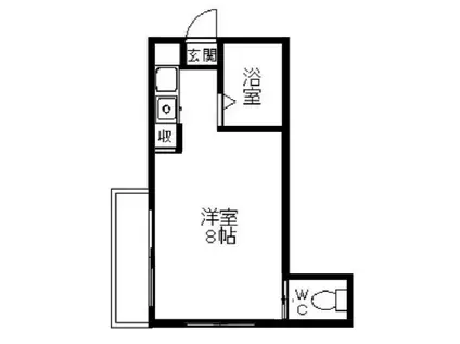 博重マンション(1K/2階)の間取り写真