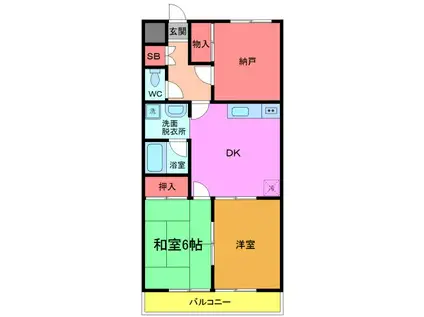 サンマルスラン津田沼(2SDK/3階)の間取り写真