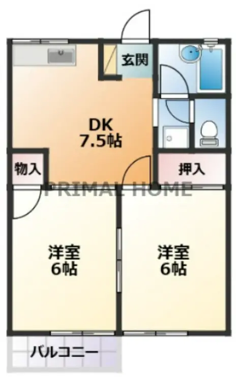 コーポ新子安 1階階 間取り