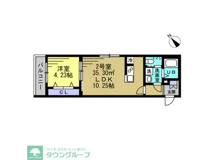 RIZE柏たなかIII(1LDK/3階)の間取り写真