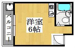 太田ビル小久保(ワンルーム/3階)の間取り写真