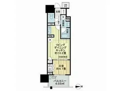 ザ・グランアルト栄(1LDK/8階)の間取り写真